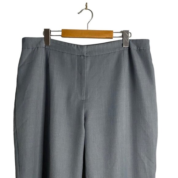 Le Suit Women's Heather Blue Straight Leg Ankle Pants - Picture 2 of 8